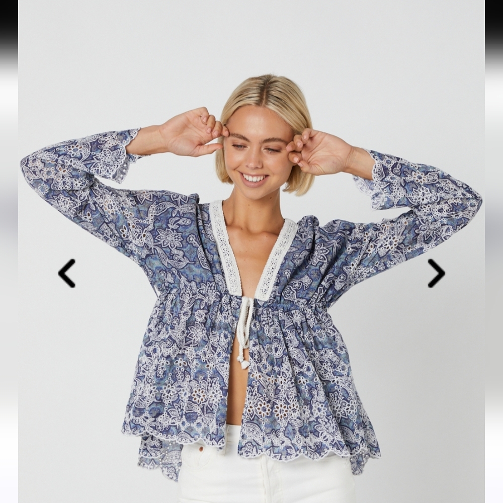 NWT "S" Free People Anissa Bed Light Jacket